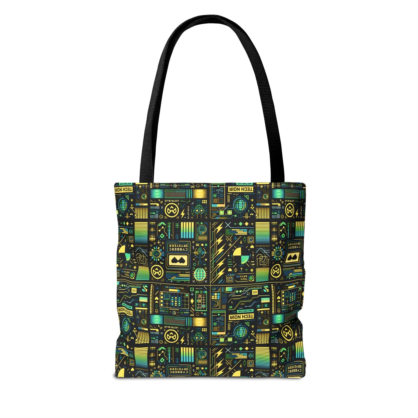 Digital Dystopia Tech Noir Tote Bag - 8404 Design-57