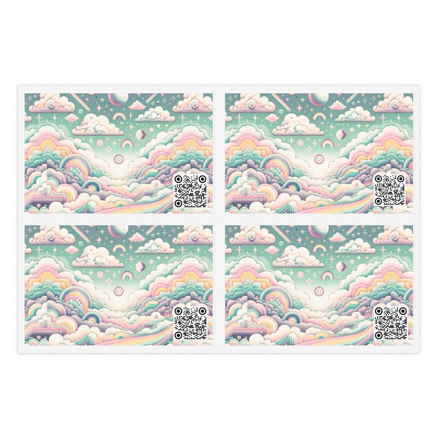 Digital Dreamland Whimsical and Nostalgic Streetwear With a Digital Twist Sticker Sheets - 8404 Design-65