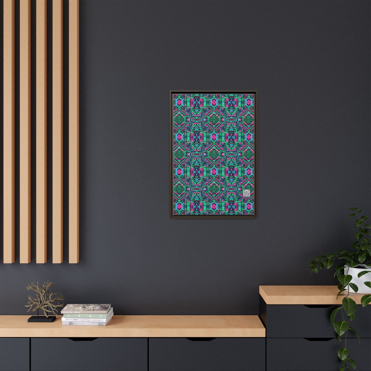 Digital Glitch Vibes Tech-Inspired Streetwear Matte Canvas, Framed (multi-Color) - 8404 Design-71 A