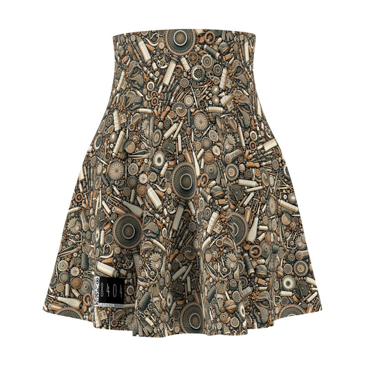 Graphic Workwear Capsule Artisanal Workwear Fusion Women's Skater Skirt - 8404 Design-57