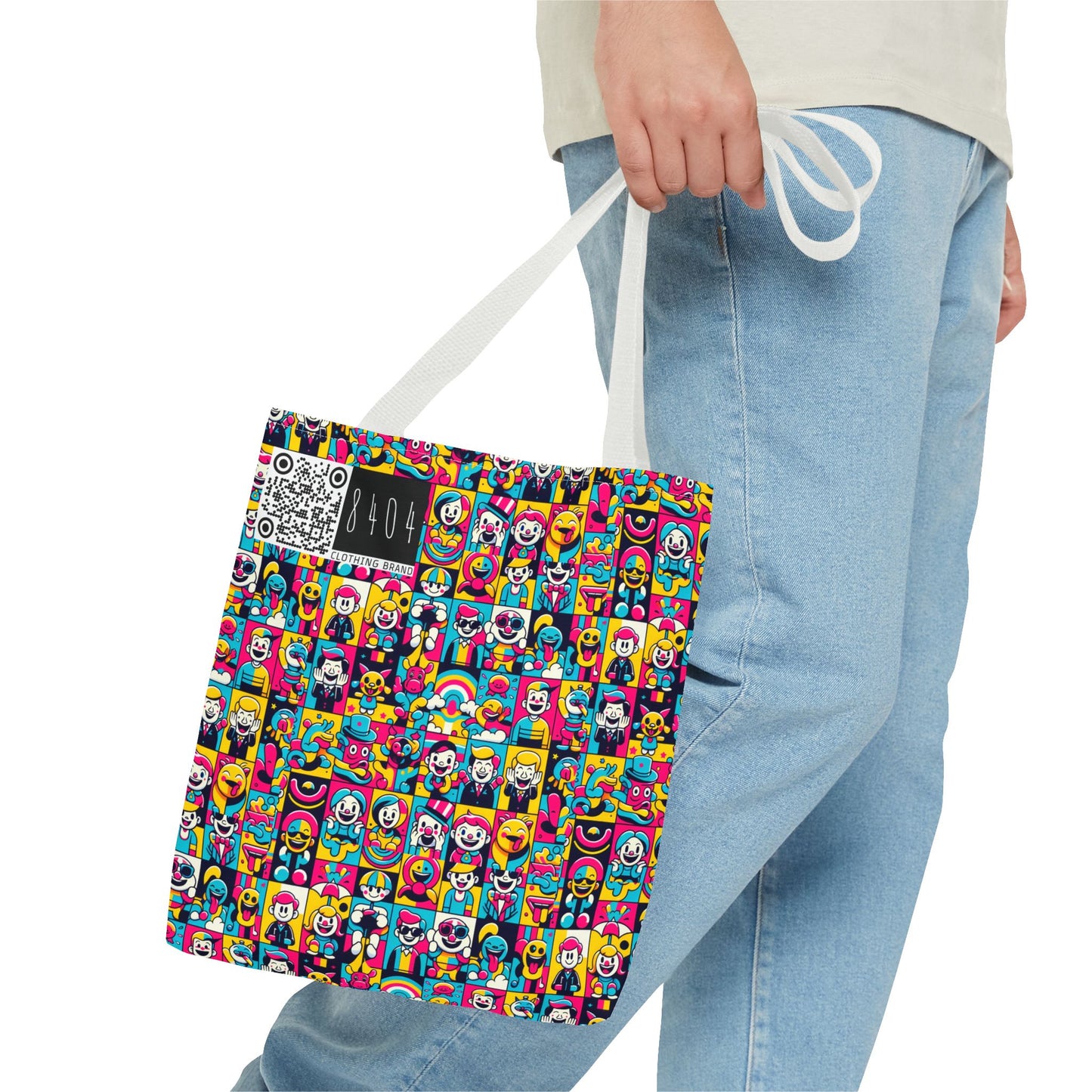 Neon Pop Playful Pop Culture Mashup Tote Bag - 8404 Design-60