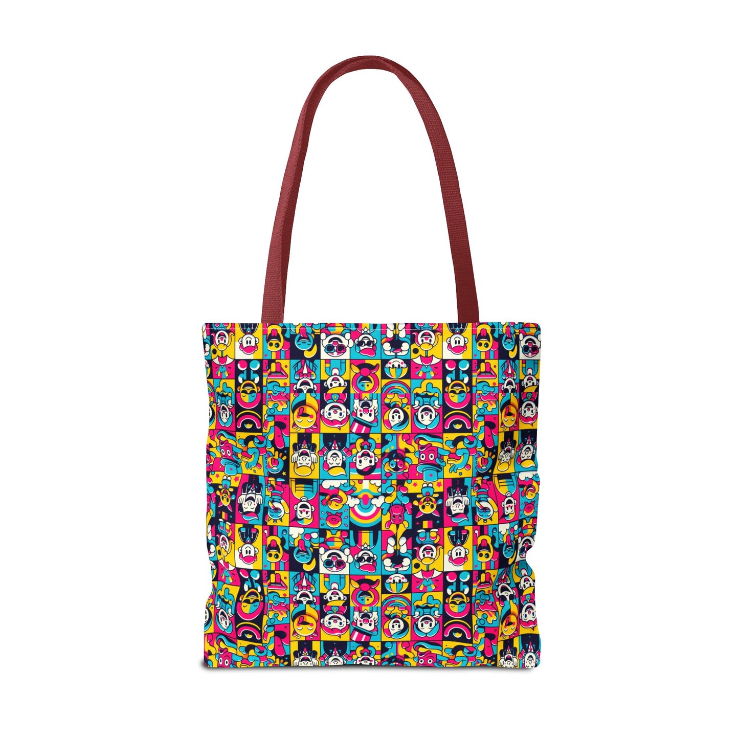 Neon Pop Playful Pop Culture Mashup Tote Bag - 8404 Design-60