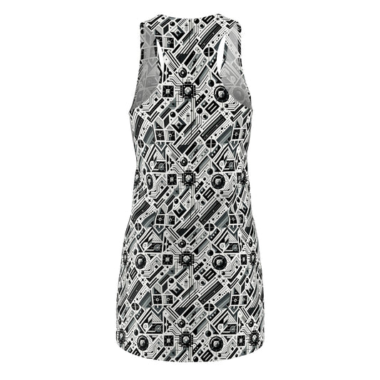 Digital Minimalism Minimalist Tech Women's Cut & Sew Racerback Dress - 8404 Design-62
