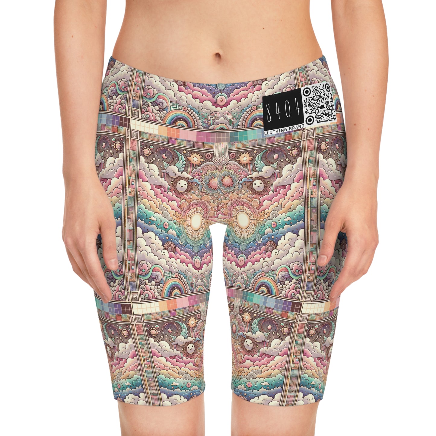 Digital Dreamland Whimsical and Nostalgic Streetwear With a Digital Twist Women's Bike Shorts - 8404 Design-56