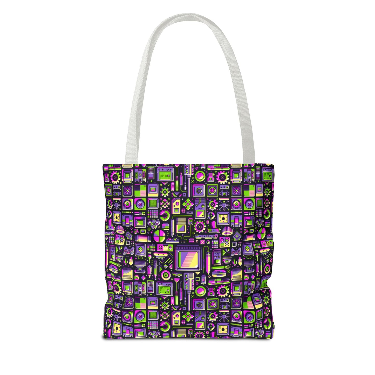 Digital Nostalgia Remix Modern Vintage Fusion Tote Bag - 8404 Design-67
