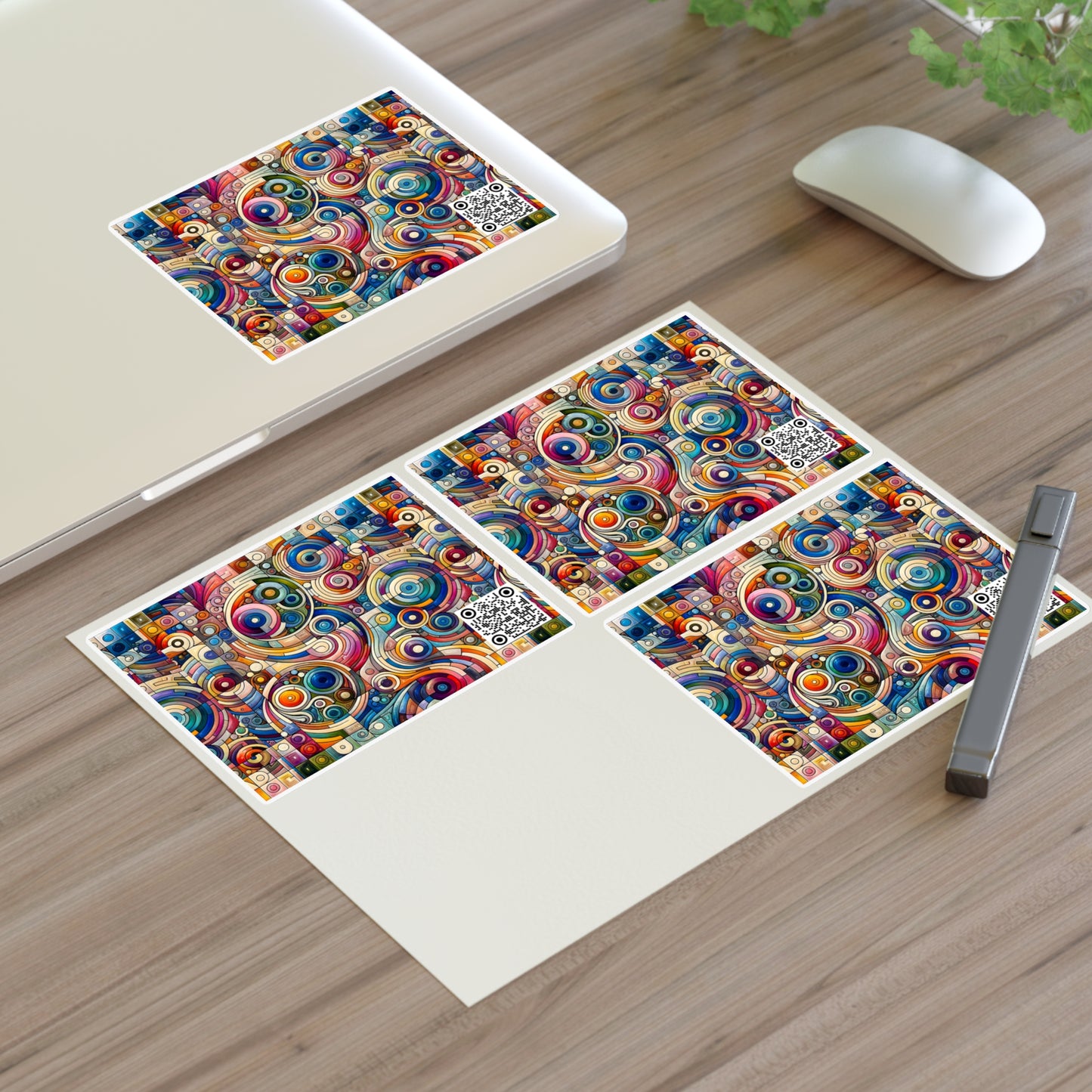 Digital Artistic Expression Artistic Streetwear Sticker Sheets - 8404 Design-49