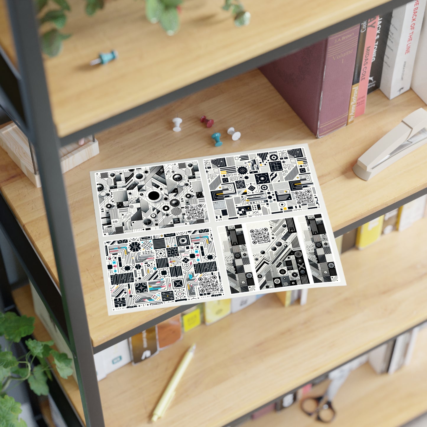 Digital Modern Minimalism Sticker Sheets - 8404 Design-88