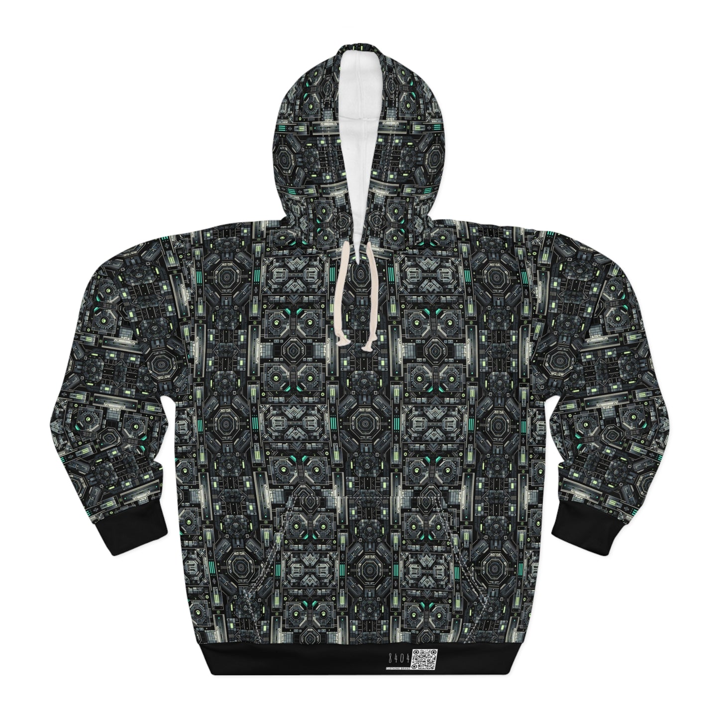 Tech Noir Tech-Forward Minimalism Pullover Hoodie - 8404 Design-52