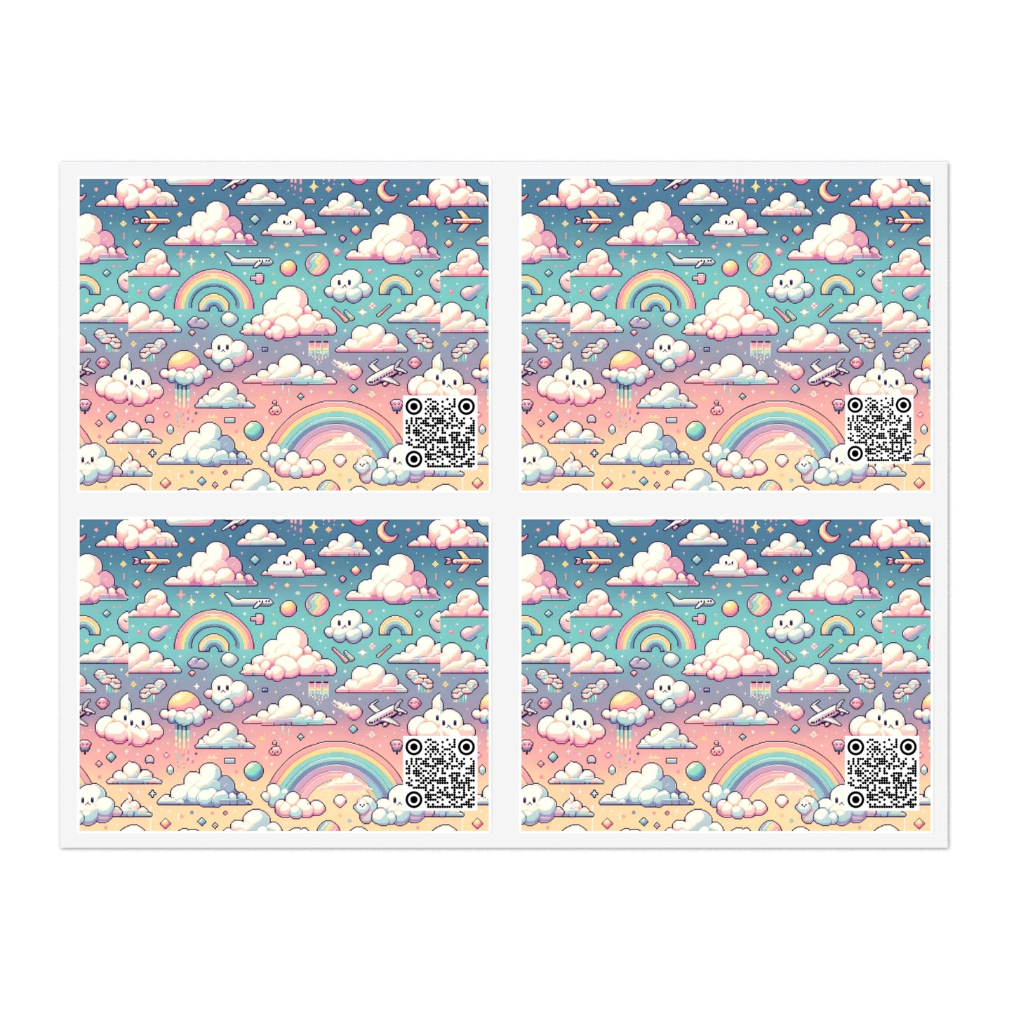 Digital Dreamland Whimsical and Nostalgic Streetwear With a Digital Twist Sticker Sheets - 8404 Design-58