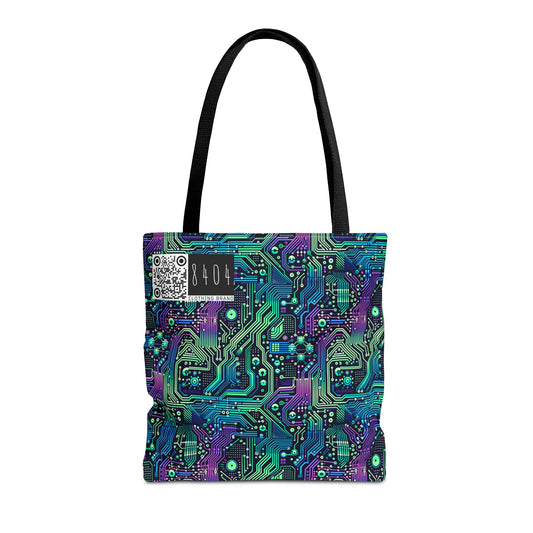 Tech-Infused Neon Tech-Forward Streetwear Tote Bag - 8404 Design-66