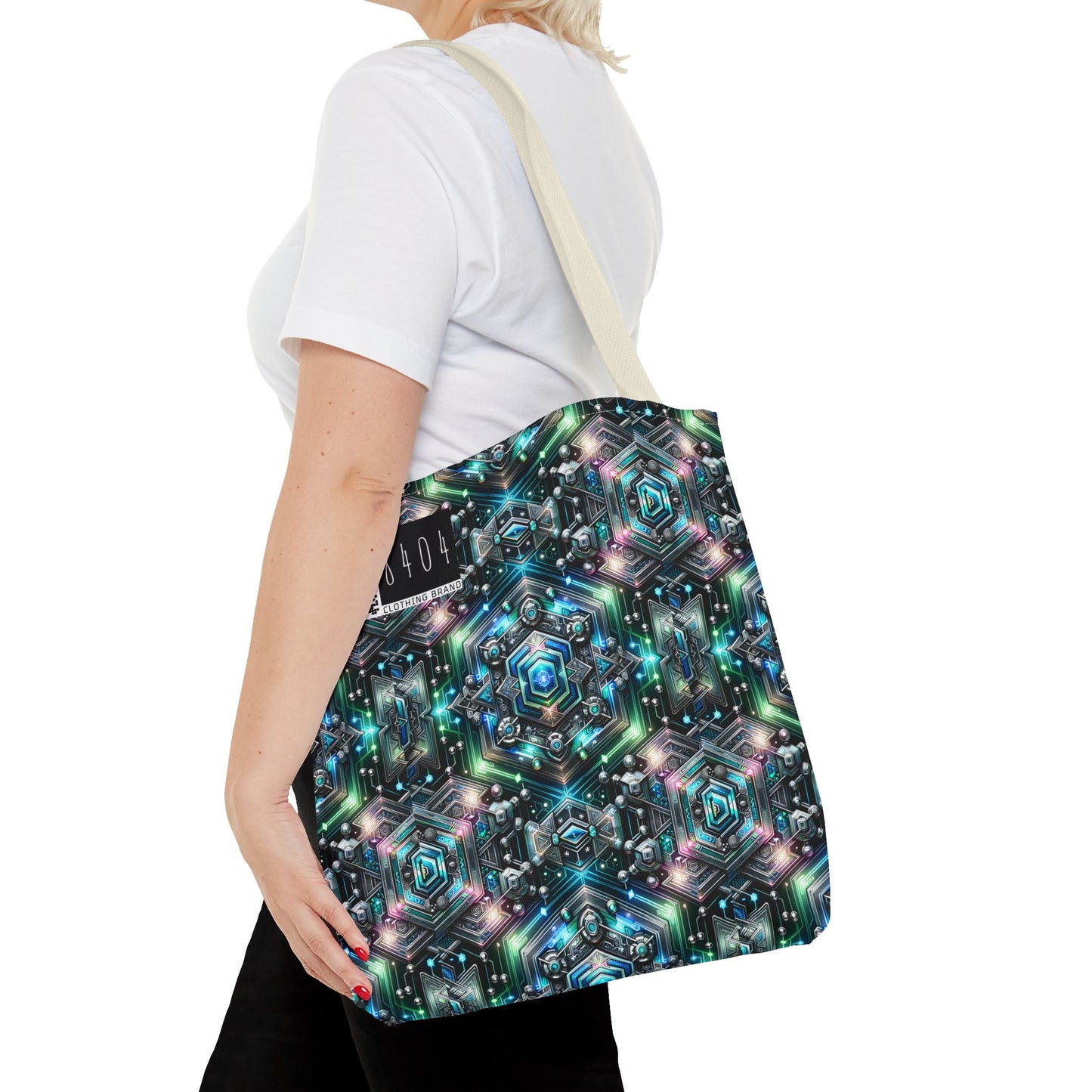 Tech-Infused Futurism Futuristic Tech Tote Bag - 8404 Design-63