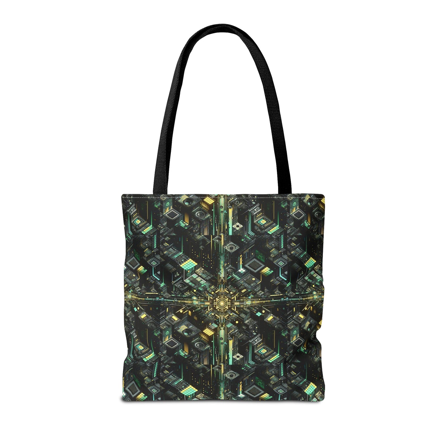 Tech Noir Graphics Tech-Inspired Streetwear Tote Bag - 8404 Design-66