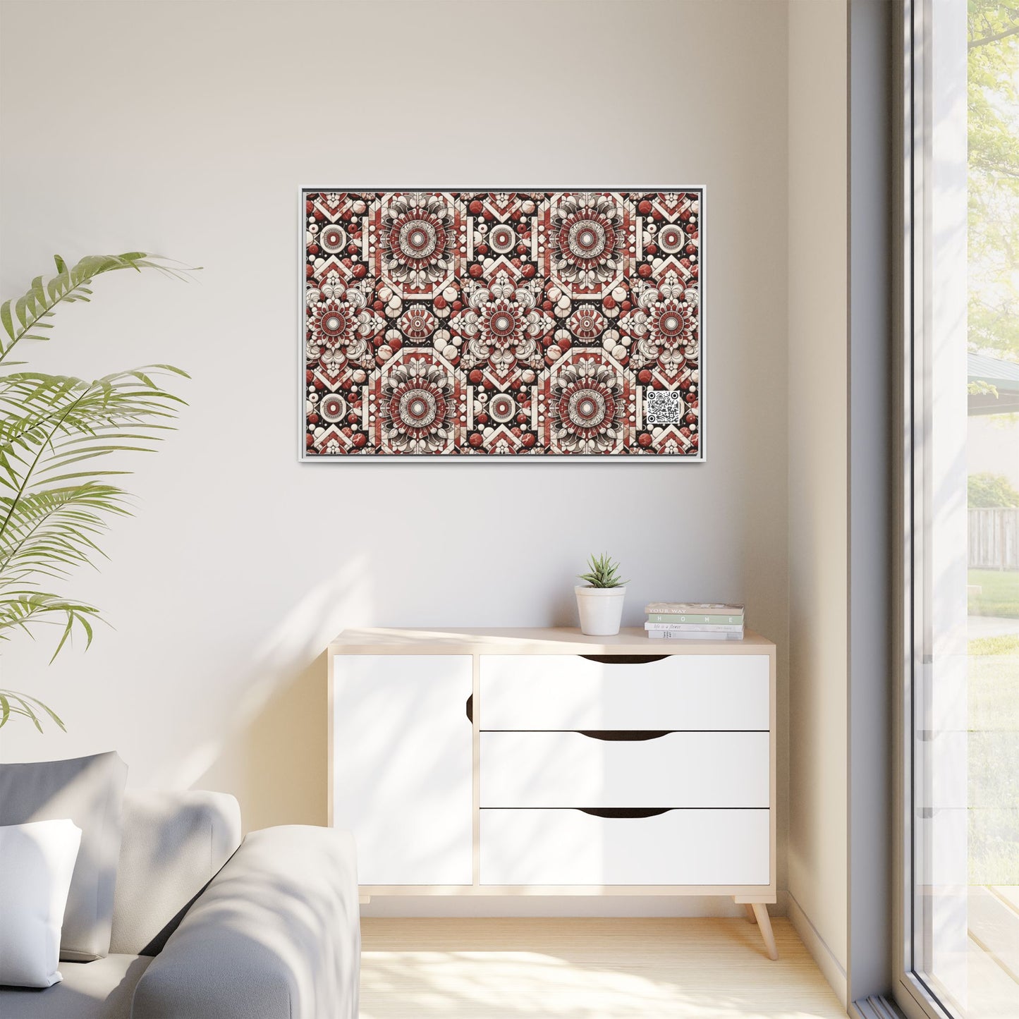 Neo Jomon Sculptural Aesthetics Artisanal Streetwear Matte Canvas, Framed (multi-Color) - 8404 Design-55 A