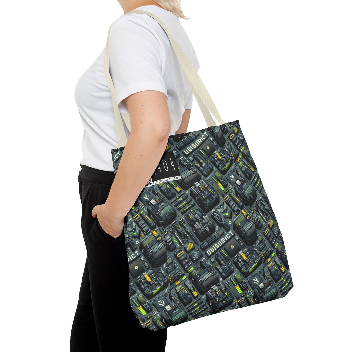 Tech Utility Streetwear Futuristic Tech-Forward Tote Bag - 8404 Design-47