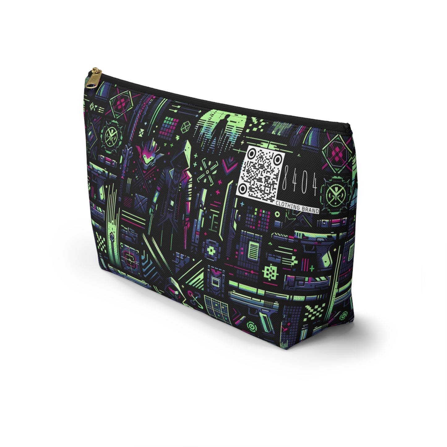 Tech Noir Futuristic Cyberpunk Accessory Pouch W T-Bottom - 8404 Design-63