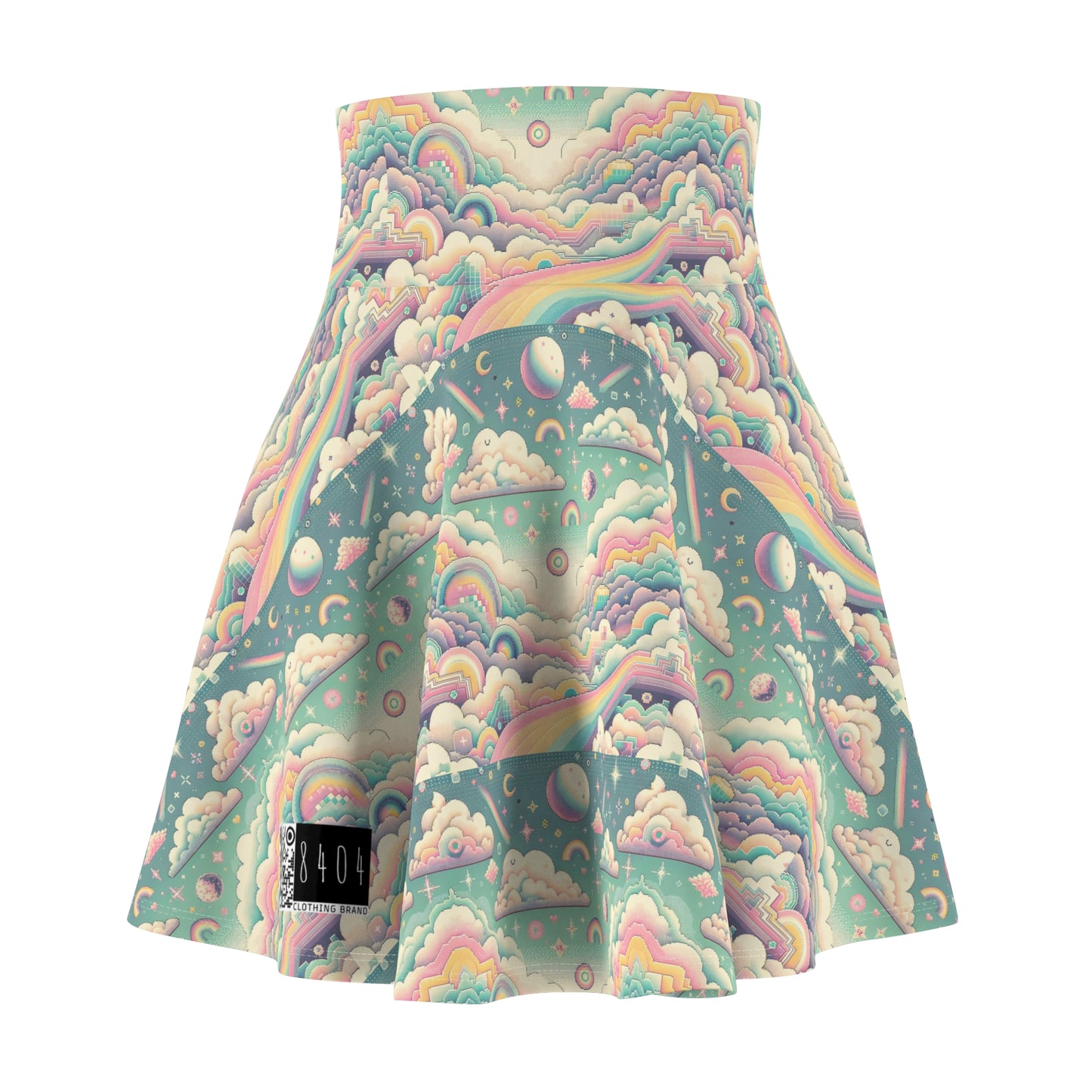 Digital Dreamland Whimsical and Nostalgic Streetwear With a Digital Twist Women's Skater Skirt - 8404 Design-65