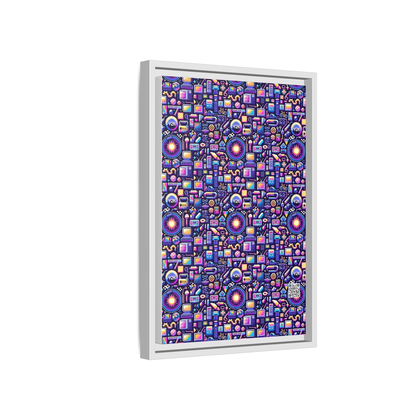 Digital Nostalgia Modern Retro Fusion Matte Canvas, Framed (multi-Color) - 8404 Design-64 B