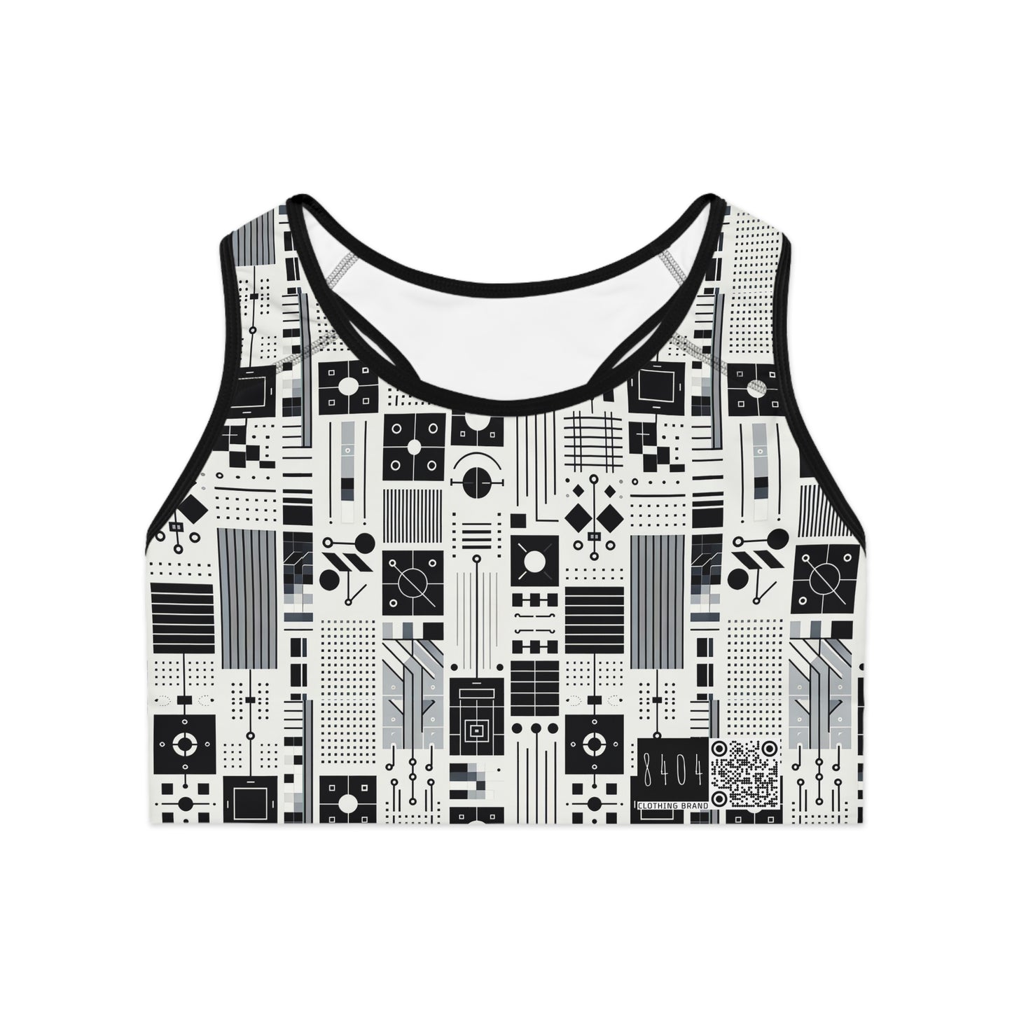 Digital Minimalism Minimalist Tech Sports Bra - 8404 Design-54