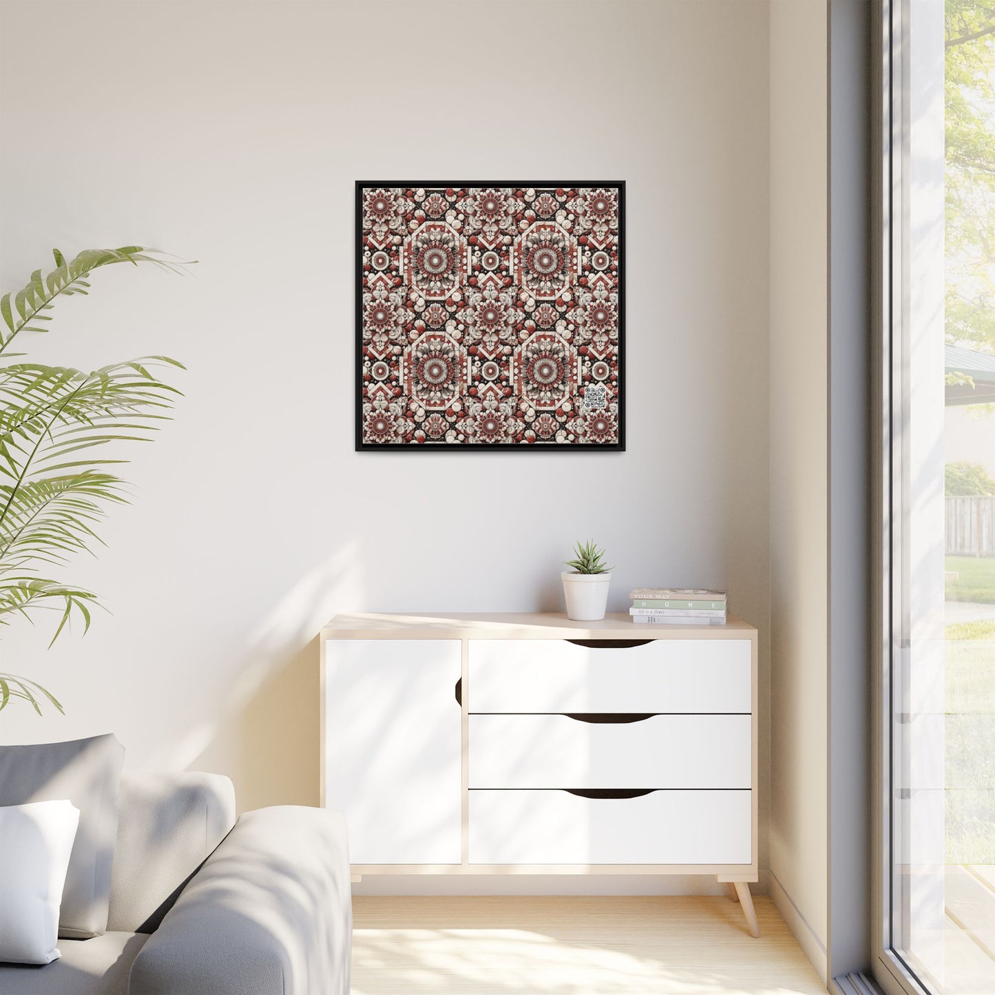 Neo Jomon Sculptural Aesthetics Artisanal Streetwear Matte Canvas, Framed (multi-Color) - 8404 Design-55 A