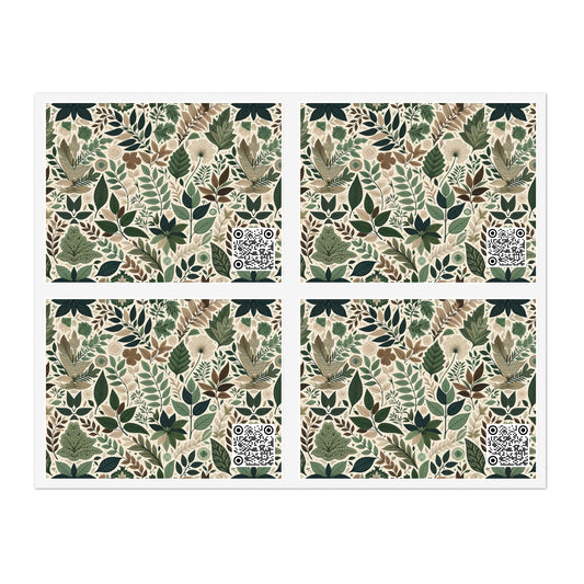 Streetwear Sustainability Environmentally Conscious Streetwear with a Natural Aesthetic Sticker Sheet - 8404 Design-57