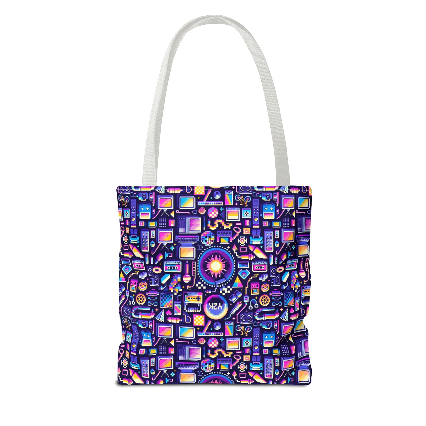 Digital Nostalgia Modern Retro Fusion Tote Bag - 8404 Design-64