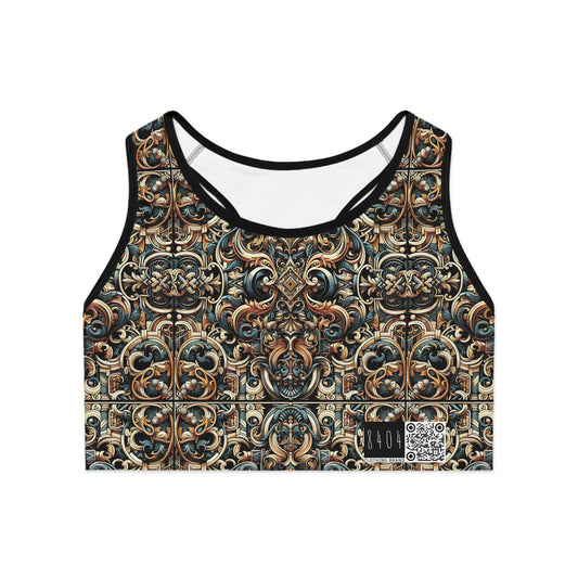 Urban Renaissance Historical Fusion With Street Edge Sports Bra - 8404 Design-59