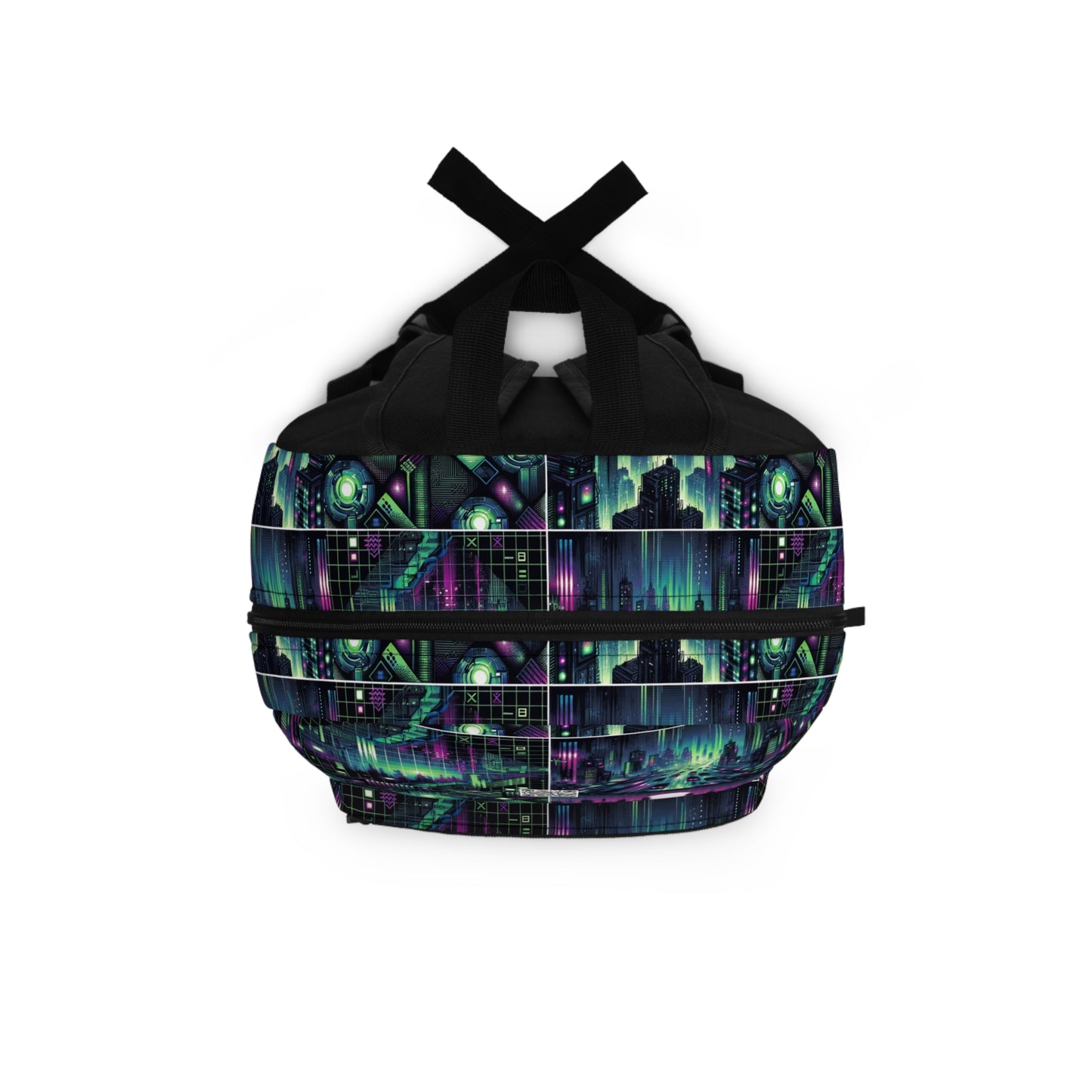 Tech Noir Aesthetics Tech-Forward Urban Dystopia Backpack - 8404 Design-54