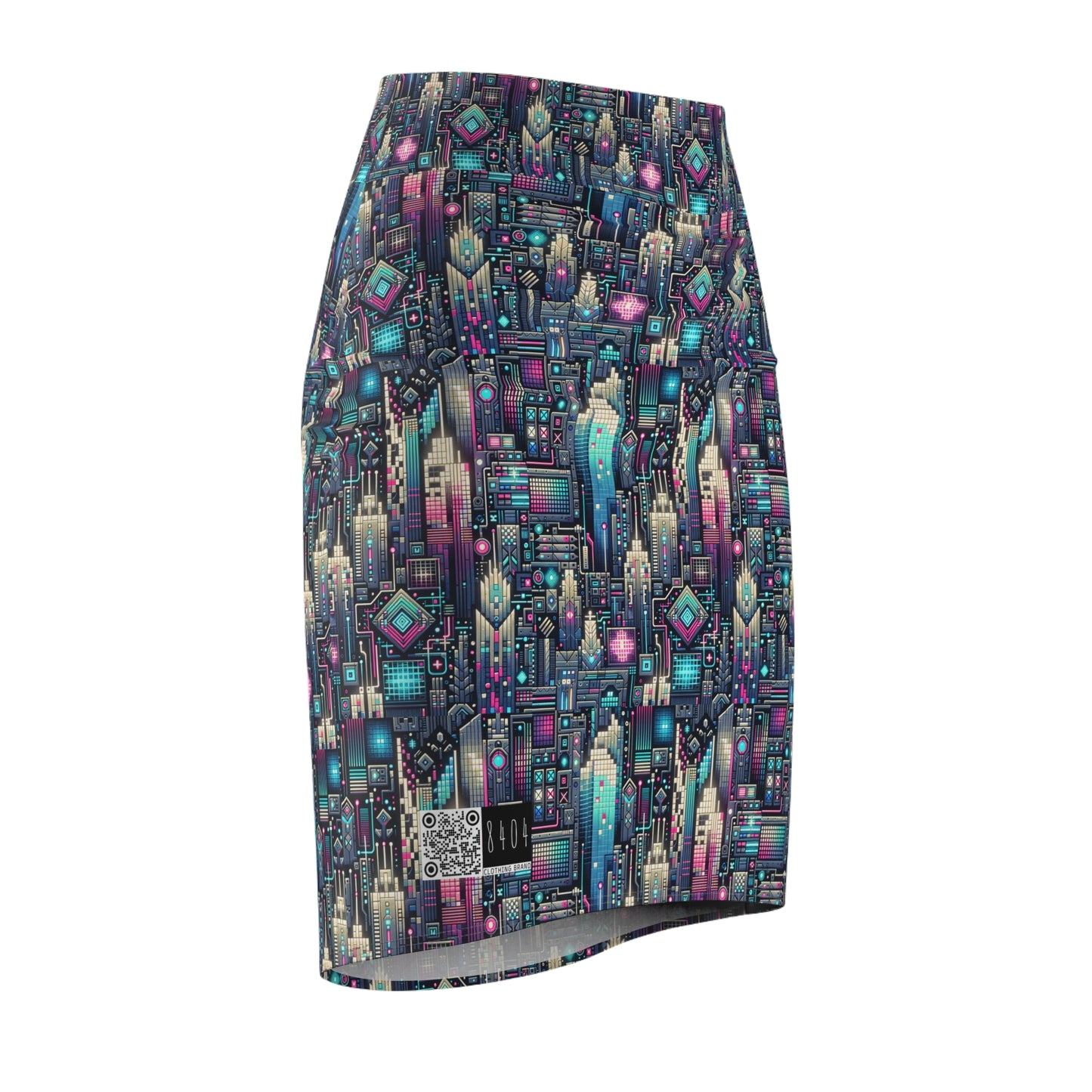 Digital Renaissance Tech-Forward Maximalism Women's Pencil Skirt - 8404 Design-56
