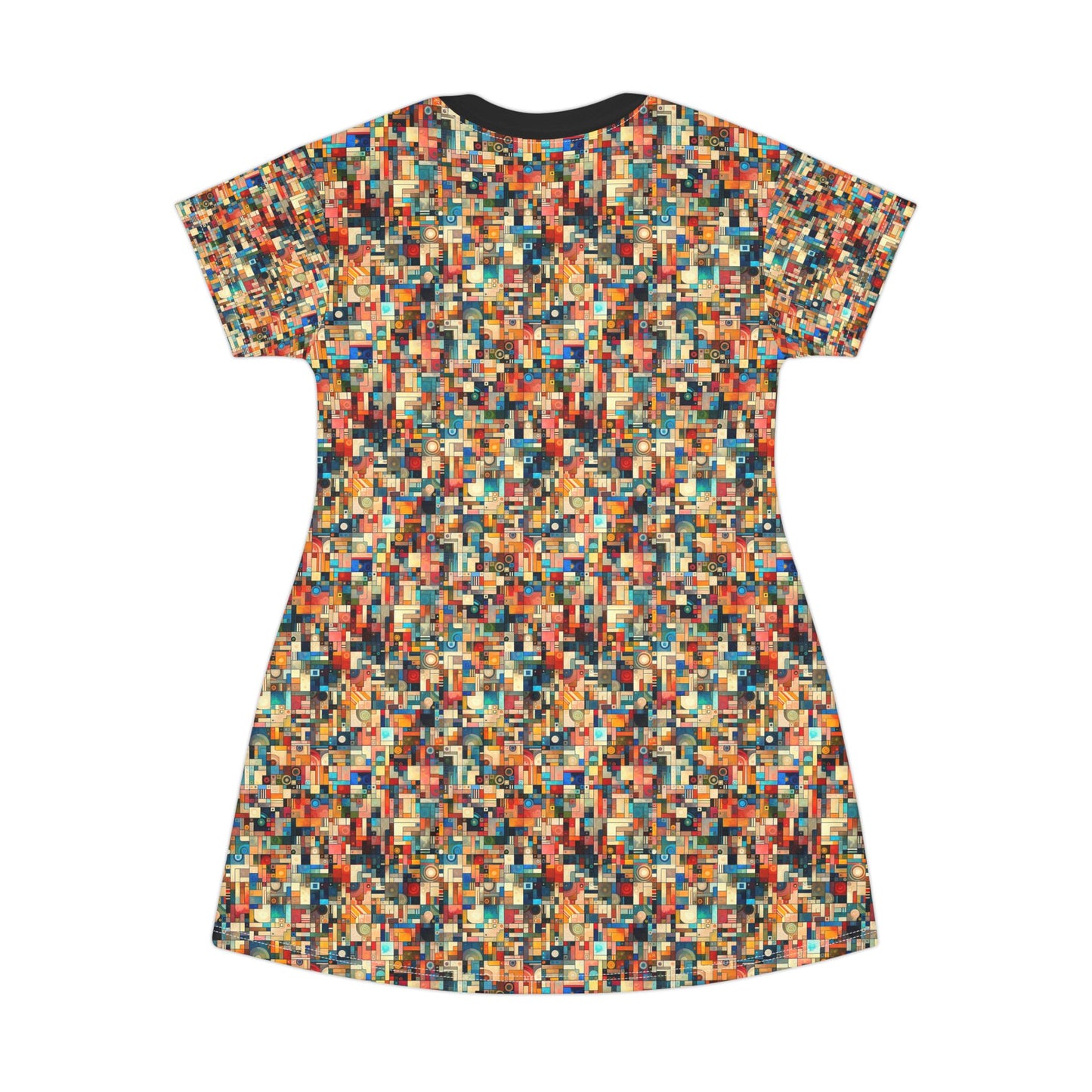 Digital Artistic Expression Artistic Streetwear T-Shirt Dress - 8404 Design-46