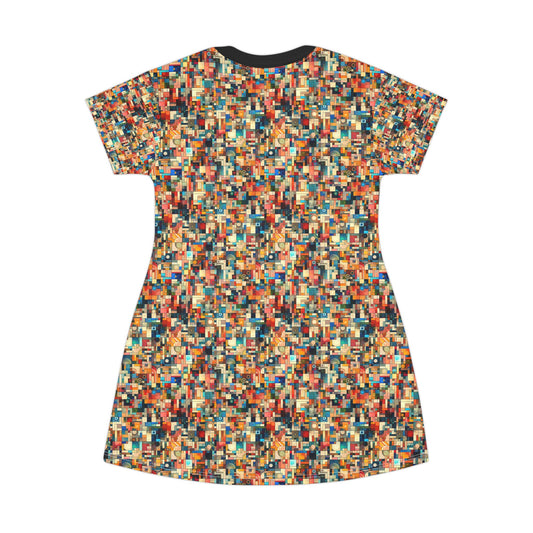 Digital Artistic Expression Artistic Streetwear T-Shirt Dress - 8404 Design-46