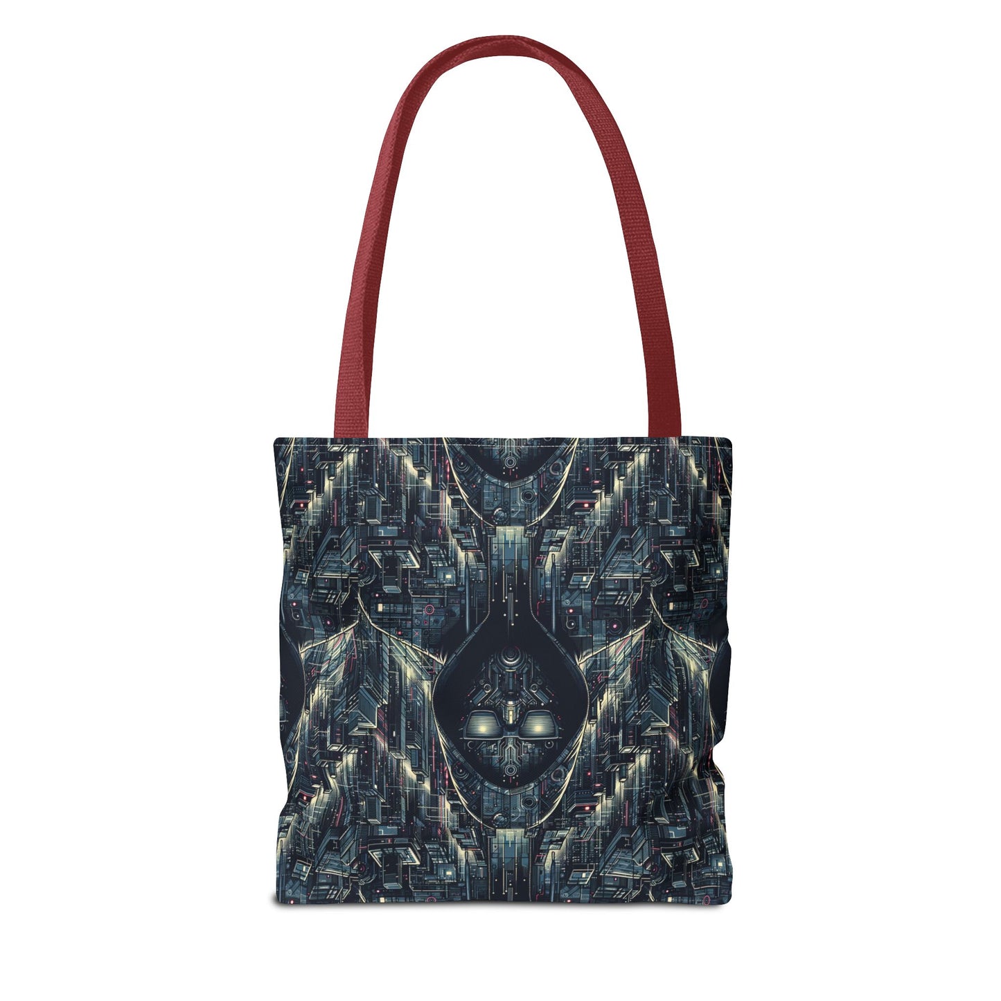 Tech Noir Aesthetics Sleek Tech Streetwear Tote Bag - 8404 Design-56