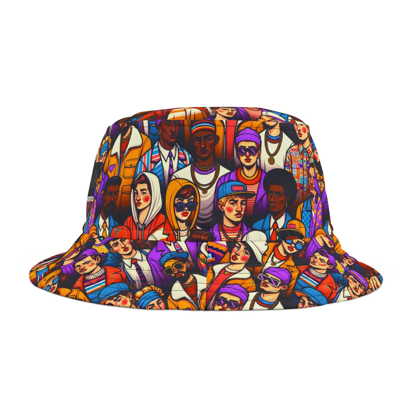 Digital Retro Aesthetics Nostalgic Yet Vibrant Streetwear With a Modern Twist Bucket Hat - 8404 Design-58