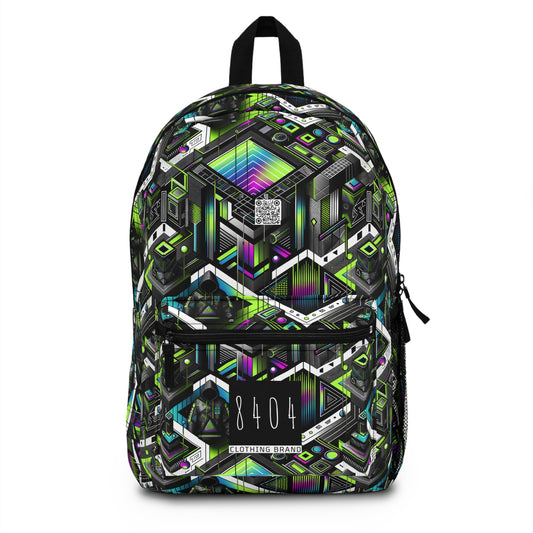Retro Futurism Graphics Tech-Forward Streetwear Backpack - 8404 Design-52