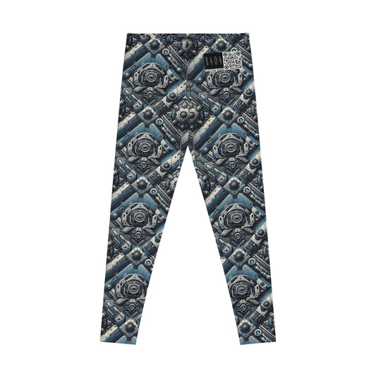 Tech Utility Fusion Tech-Forward Utility With a Futuristic Edge Stretch Leggings - 8404 Design-43