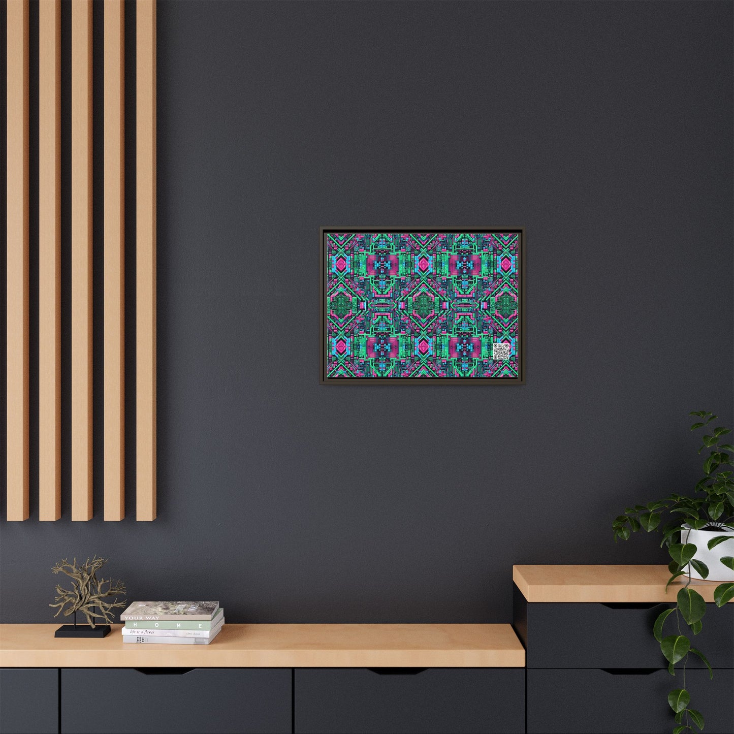 Digital Glitch Vibes Tech-Inspired Streetwear Matte Canvas, Framed (multi-Color) - 8404 Design-71 A