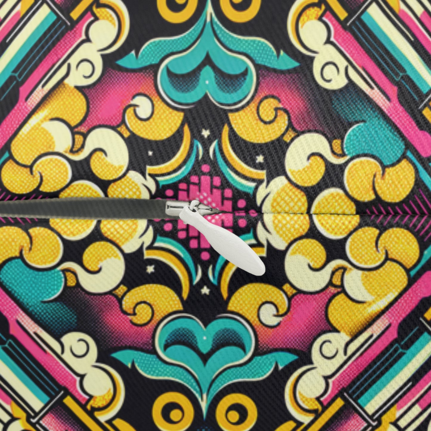 Neon Pop Art Revival Pop Culture Retro Spun Polyester Lumbar Pillow - 8404 Design-59 S