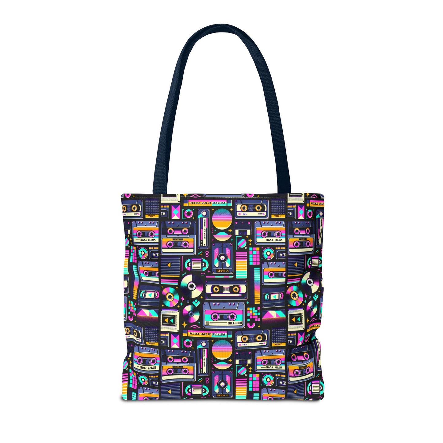 Digital Nostalgia Tech-Inspired Retro Fusion Tote Bag - 8404 Design-48