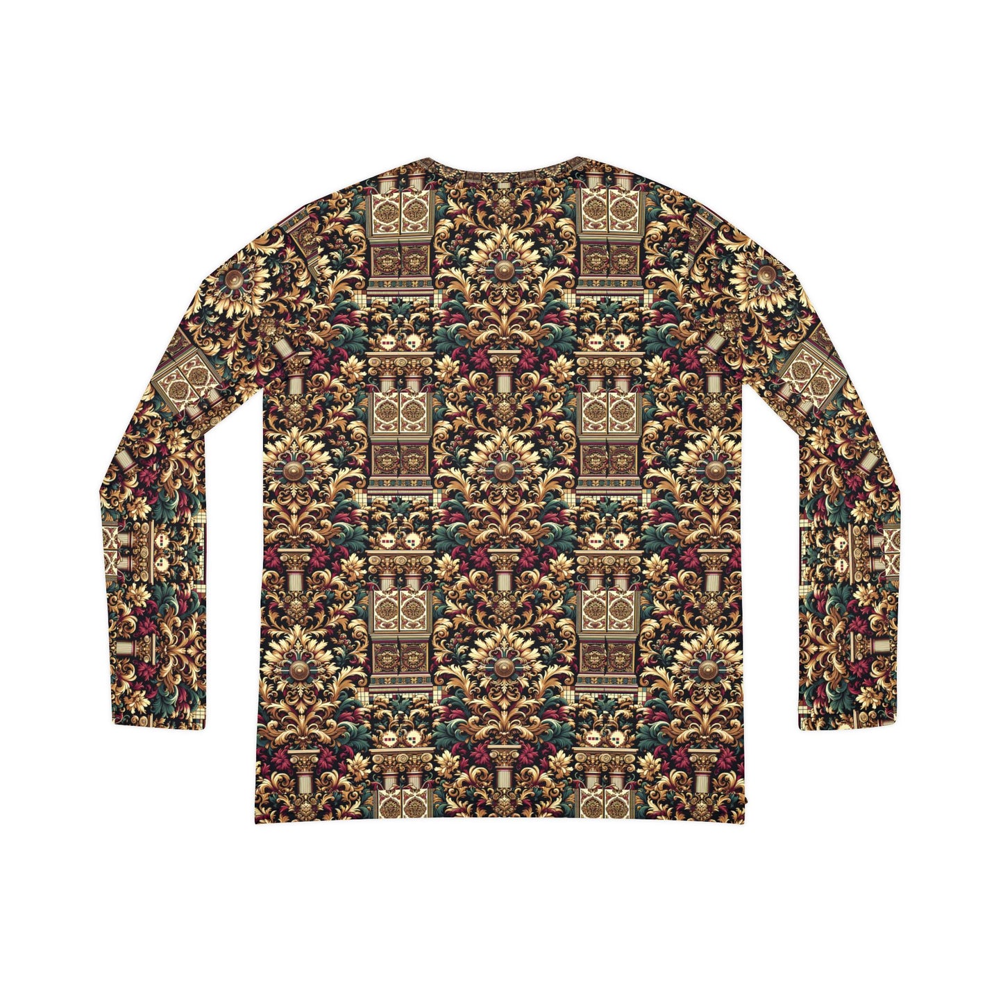 Digital Renaissance Modern Baroque Fusion Women's Long Sleeve V-Neck Shirt - 8404 Design-57