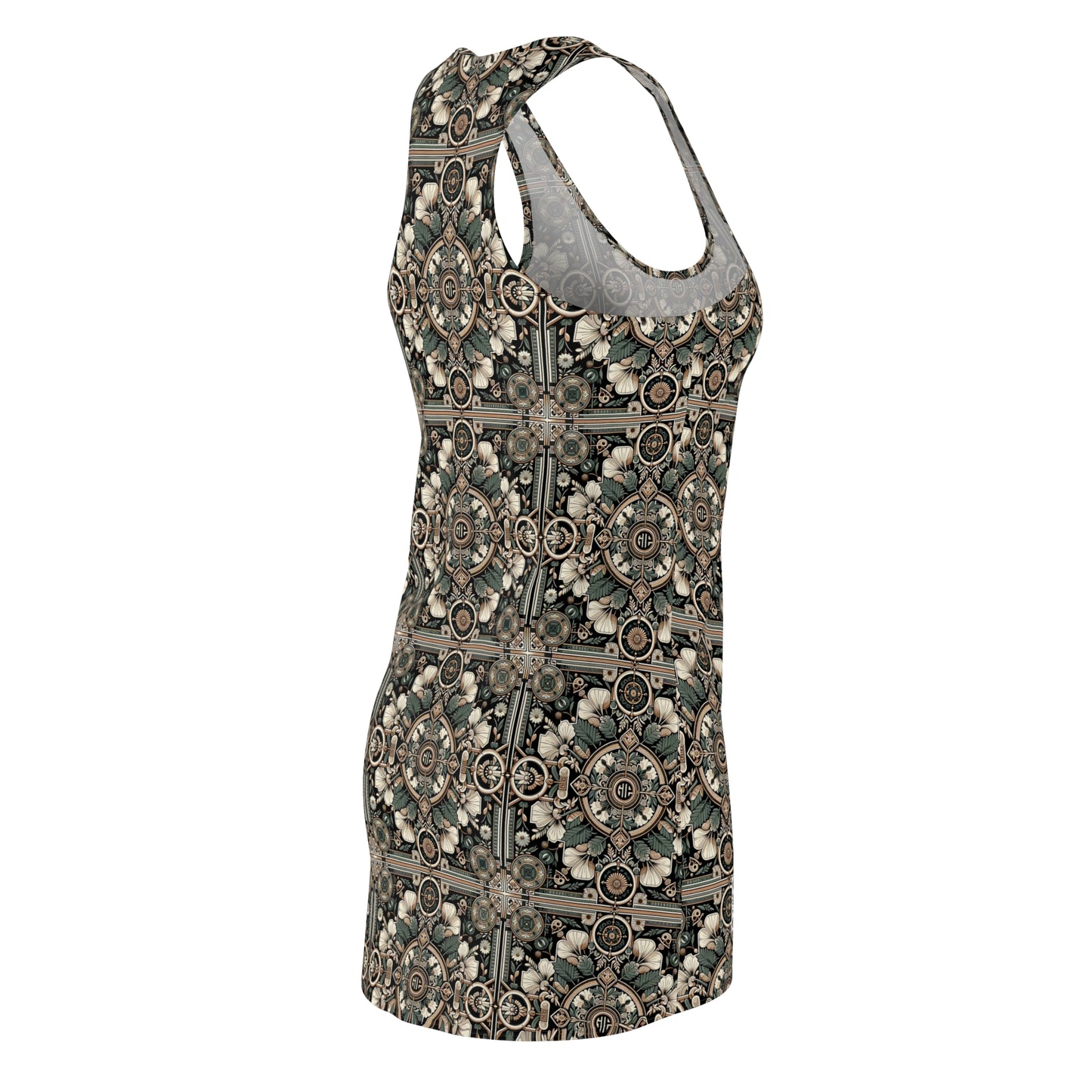 Cyber Garden Party Tech Garden Extravaganza Women's Cut & Sew Racerback Dress - 8404 Design-66
