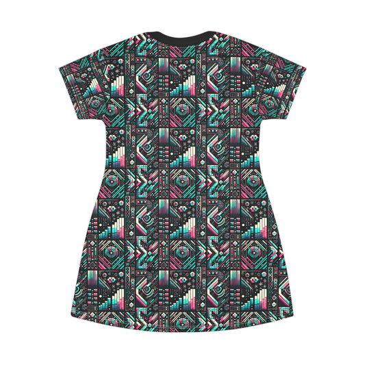 Digital Artistry Digital-native Streetwear T-shirt Dress - 8404 Design-60