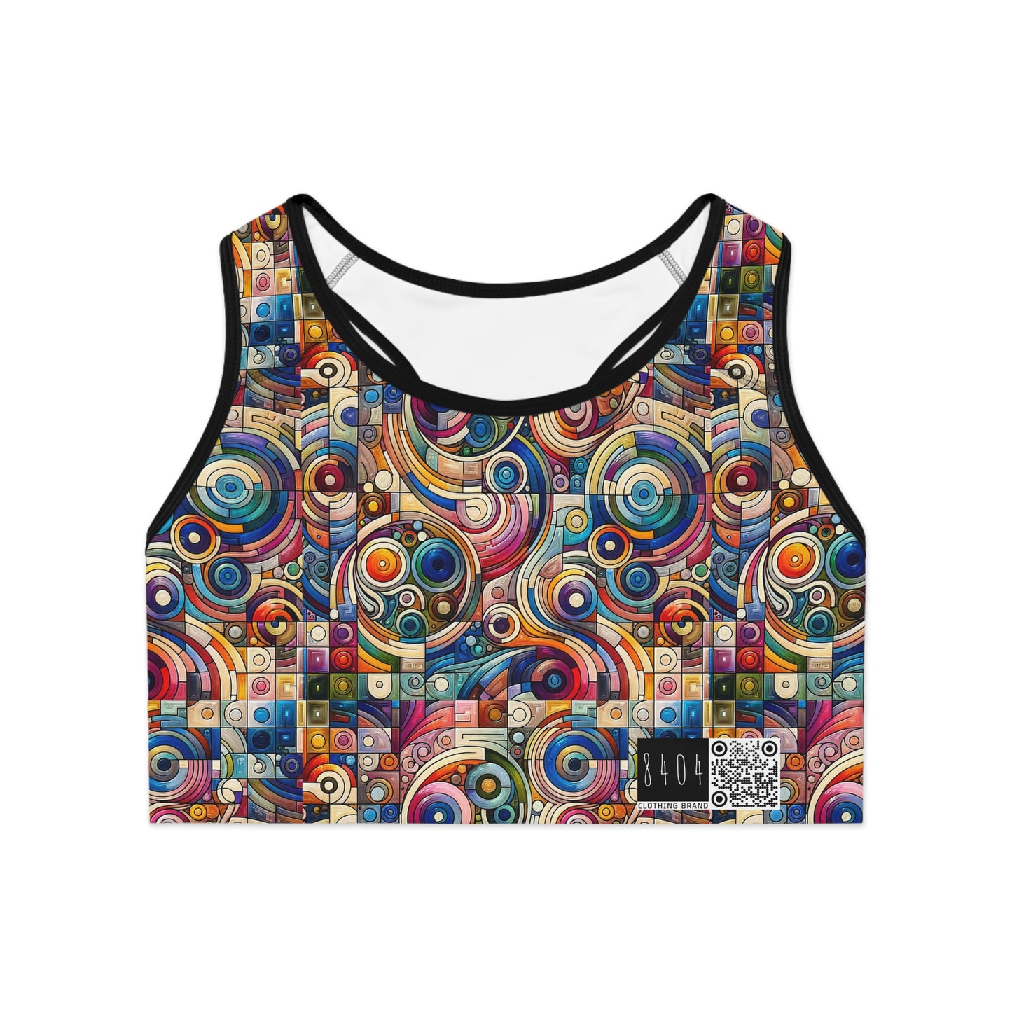 Digital Artistic Expression Artistic Streetwear Sports Bra - 8404 Design-49