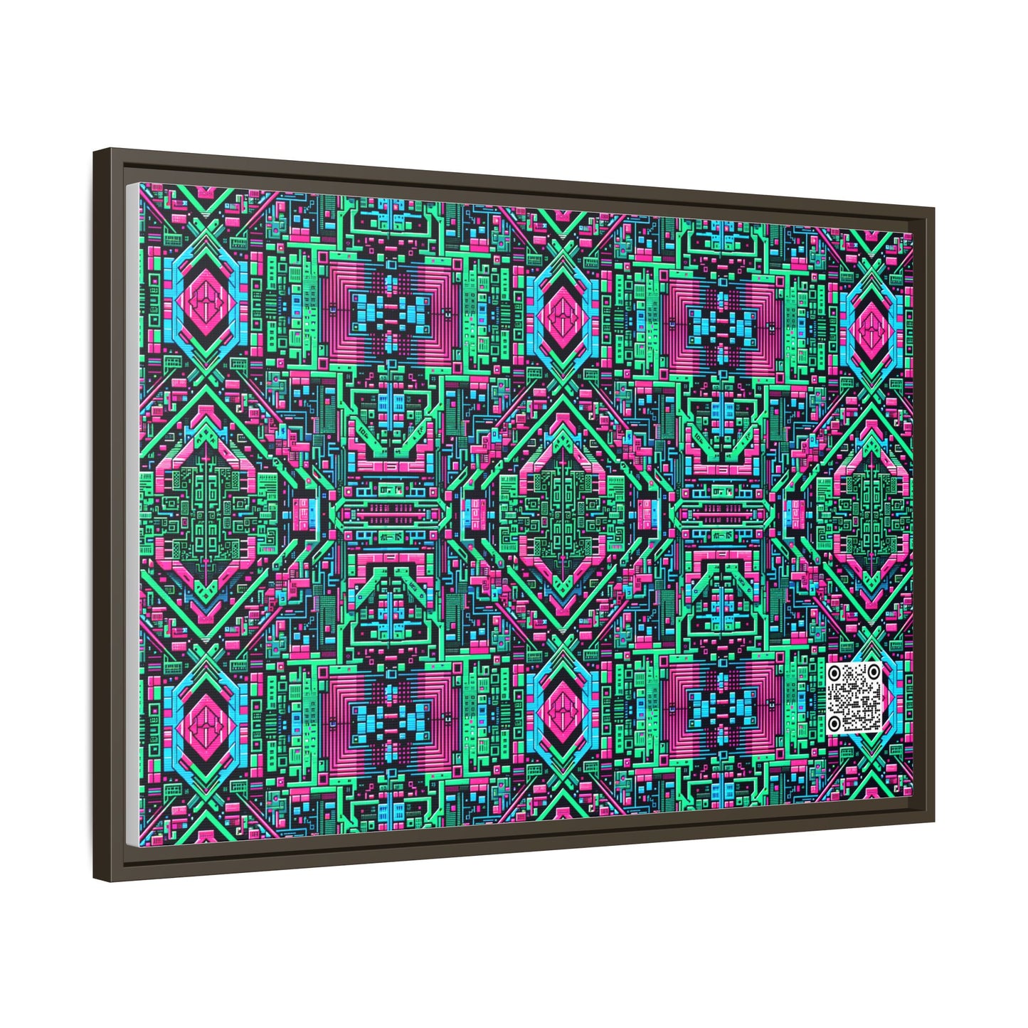 Digital Glitch Vibes Tech-Inspired Streetwear Matte Canvas, Framed (multi-Color) - 8404 Design-71 A
