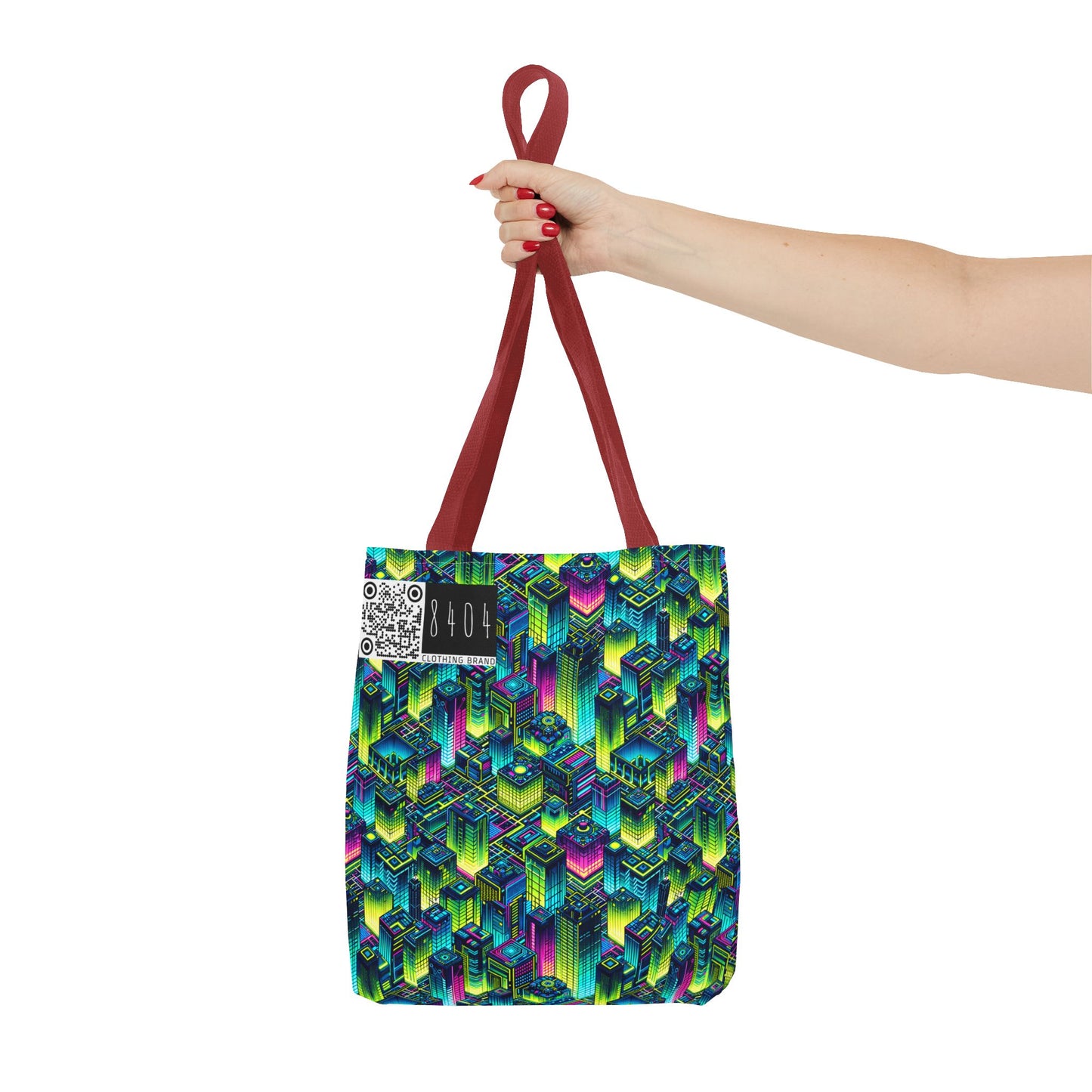 Tech-Infused Neon Tech-Forward Streetwear Tote Bag - 8404 Design-65
