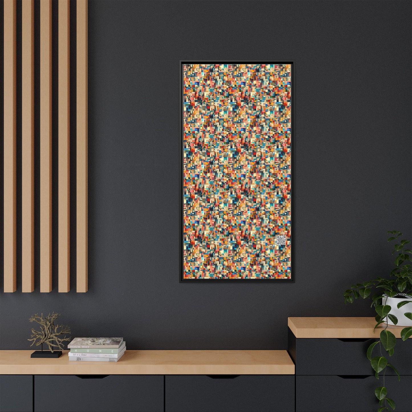 Digital Artistic Expression Artistic Streetwear Matte Canvas, Framed (multi-Color) - 8404 Design-46 B