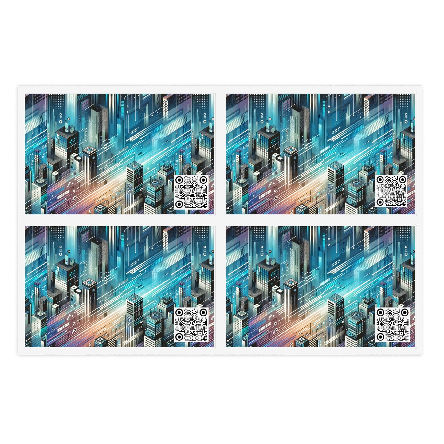 Digital Motion Futuristic Tech Sticker Sheets - 8404 Design-58