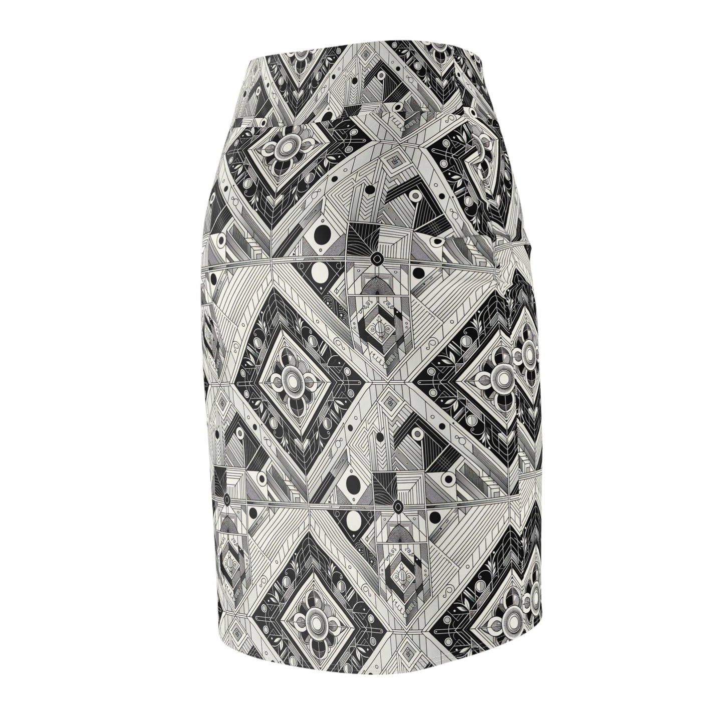Tech Minimalism Minimalist Tech Women's Pencil Skirt - 8404 Design-54