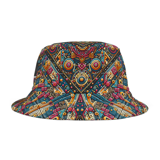 Cultural Fusion Tech Blend of Cultural Heritage With Tech-Inspired Elements Bucket Hat - 8404 Design-58
