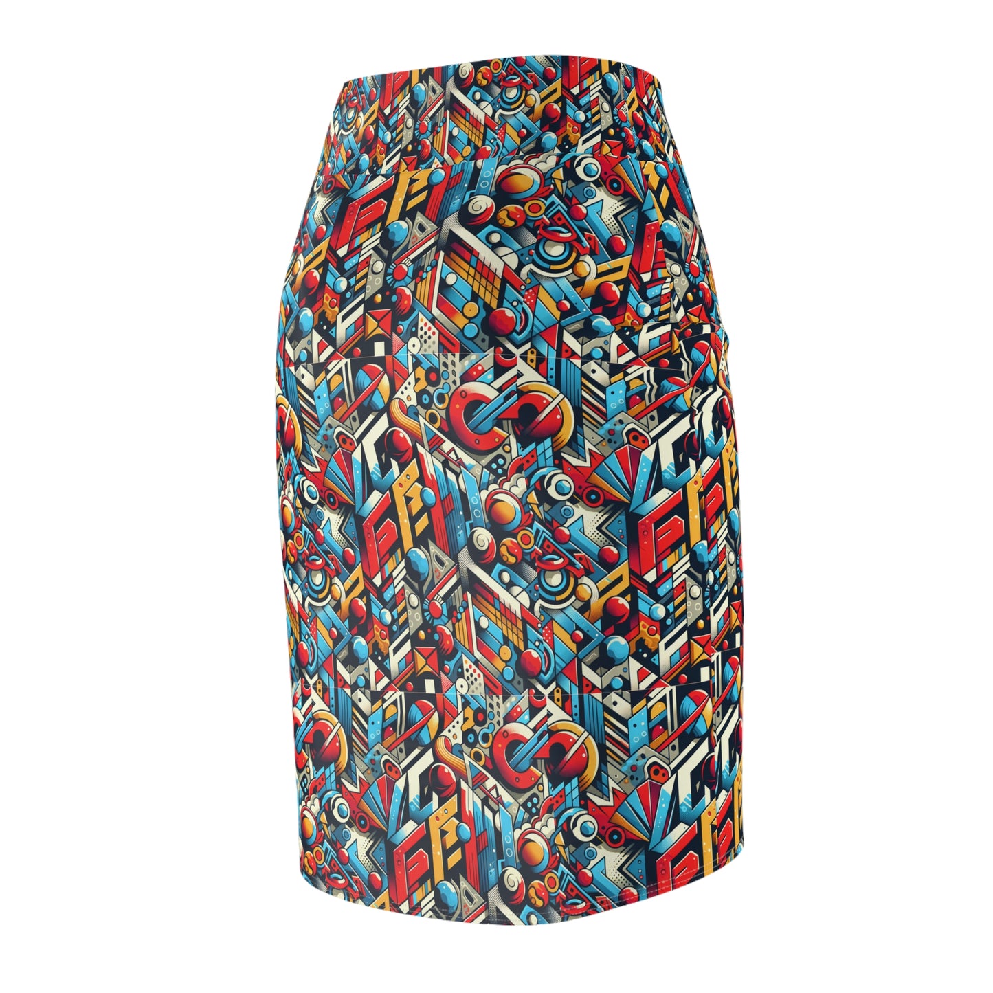 Neo-Traditional Street Art Modern Street Art Fusion Women's Pencil Skirt - 8404 Design-67