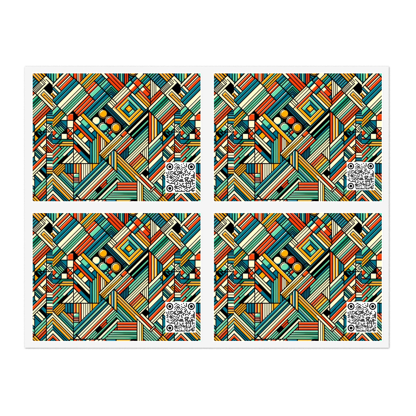Abstract Graphic Art Modern Artistic Expression Sticker Sheets - 8404 Design-67