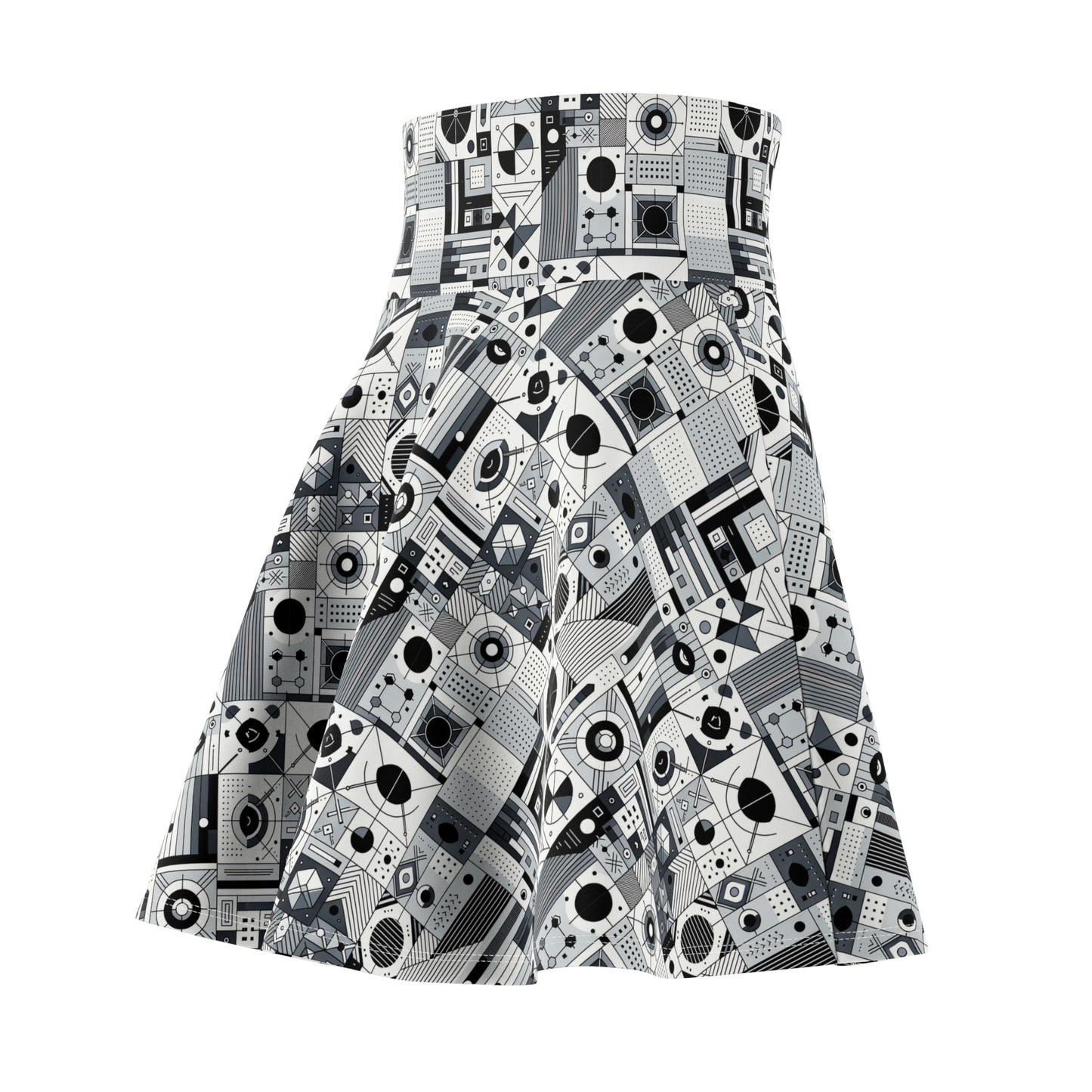 Digital Minimalism Minimalist Tech Women's Skater Skirt - 8404 Design-65